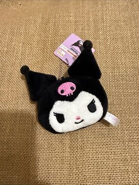 Sanrio Kuromi Plush Bag Charm- Black, White & Pink